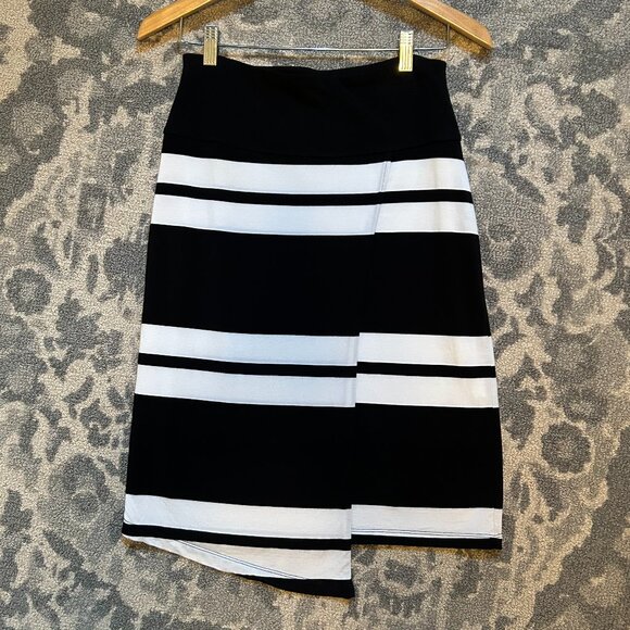 Athleta Stripe Zamora Faux Wrap Skirt - Picture 1 of 5